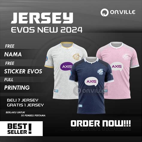 New Evos Jersey Mpl S Free Nickname Evos Sticker Shopee Malaysia