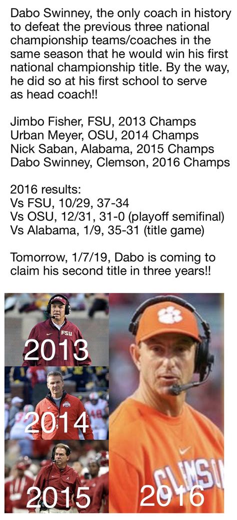 Dabo Dynasty He Is One Amazing Coach Clemson Football Clemson