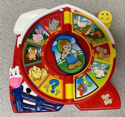 See 'N Say Spin Wheel Little People Farm Animals Sounds 2003 By Mattel | eBay