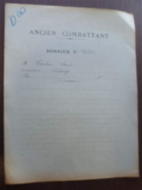 Dossier D Ancien Combattant De Louis Abraham Carlier Histoires De Poilus