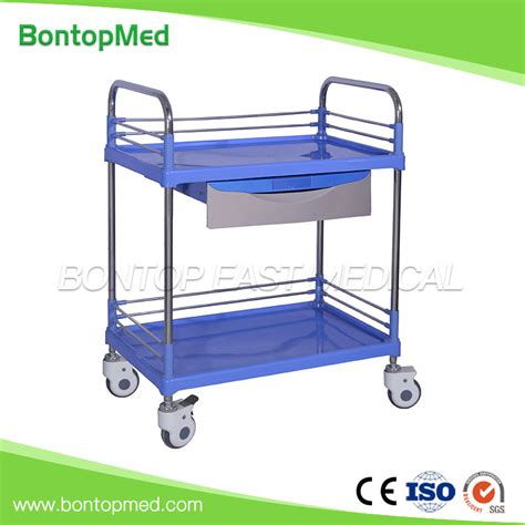 Hospital Mobile Medical Instrument Trolley ABS Treatment Patient