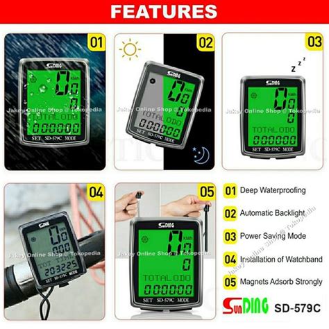 Jual Speedometer Sepeda Wireless Tanpa Kabel Bicycle Sunding Sd C