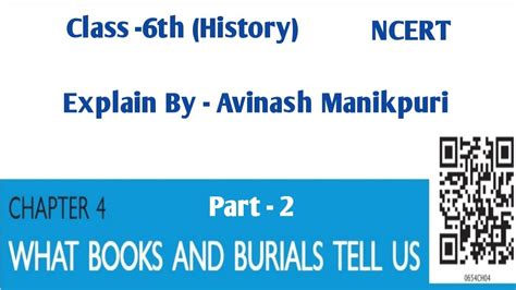 Class 6 History Chapter 4 What Books And Burials Tell Us Part 2 Ncert Youtube