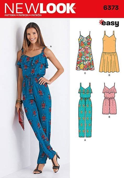 Misses Jumpsuit Or Romper And Dresses New Look Pattern No 6373 Size 8