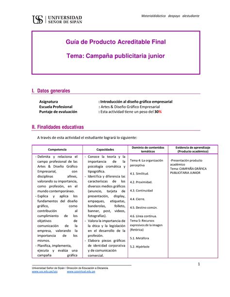 Gu A De Producto Acreditable Final Iadge Dise O De Historieta