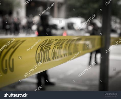 Crime Scene Tape Stock Photo (Edit Now) 768396682