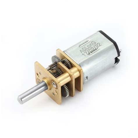 uxcell DCギヤードモータ 金属 電子部品 12V 20RPM 4x9mm D形状 シャフト 減速機 品質検査済