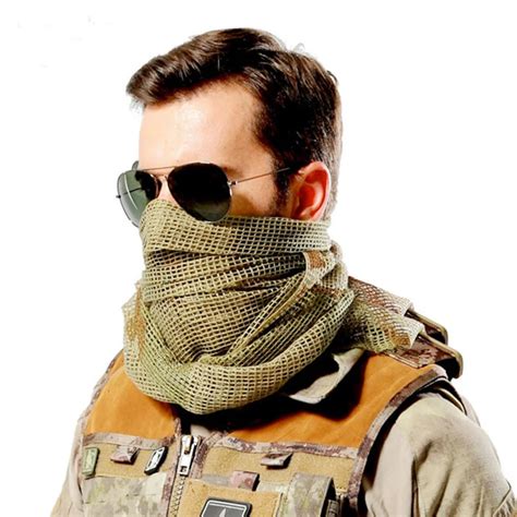 Len O T Tico Militar Camuflagem Malha Pesco O Cachecol Keffiyeh Sniper