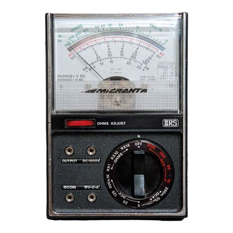 Vintage Micronta 18 Range Multitester VOM 22 201 Volts Multi Meter