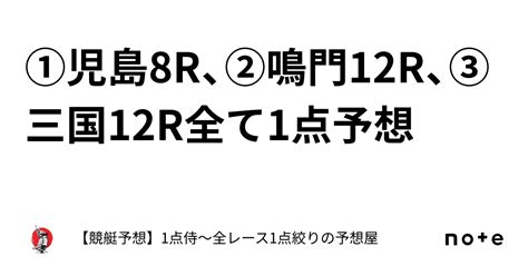 ⚔️①児島8r、②鳴門12r、③三国12r⚔️全て1点予想⚔️｜【競艇予想】1点侍～全レース1点絞りの予想屋