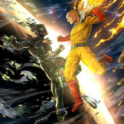 Saitama VS Garou by naguarama on DeviantArt