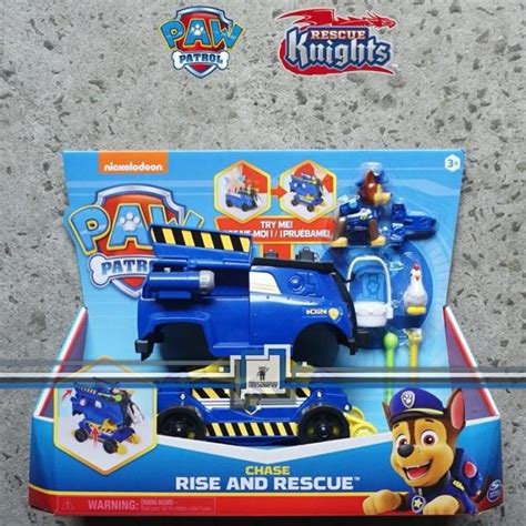 Jual Paw Patrol Rise And Rescue Transforming Chase Deluxe Vehicle Set