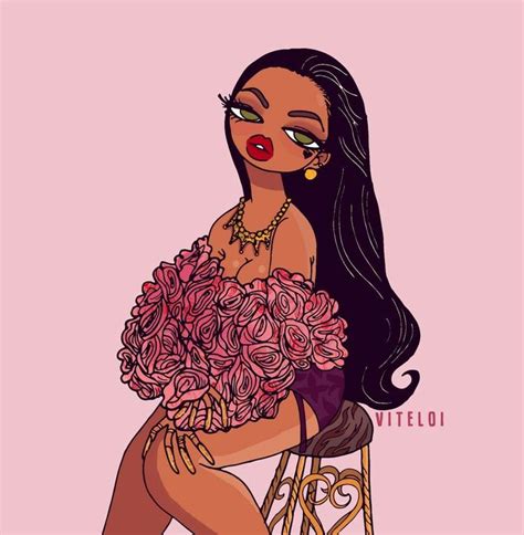 Ig Viteloi 💞 Girls Cartoon Art Black Girl Cartoon Black Girl Art