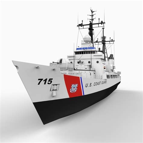 Coast Guard Cutter 3D Model MAX 3DS C4D LWO LW LWS MA MB HRC XSI ...