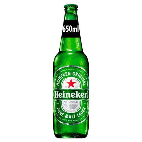 Heineken Original Premium Lager Beer 5 Abv Large Bottle 650ml