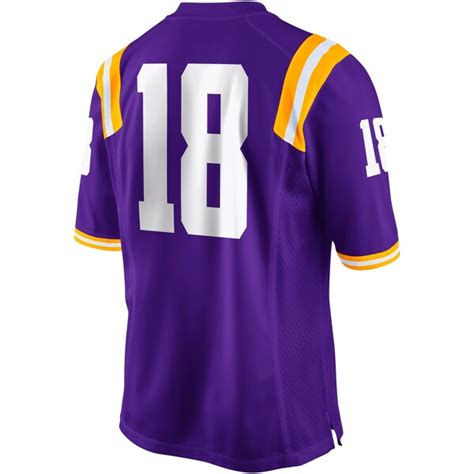 Nike LSU Tigers #18 Game Football Jersey - Purple | Official LSU Tigers Store