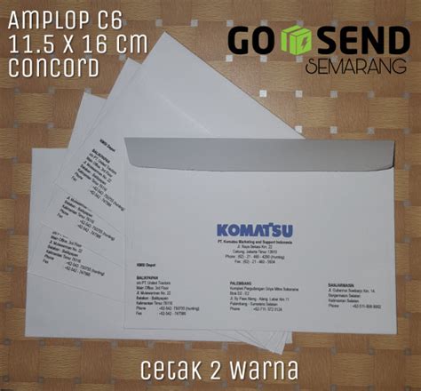 Jual Amplop C6 Concord Cetak 2 Warna Kota Semarang Amplop Indonesia