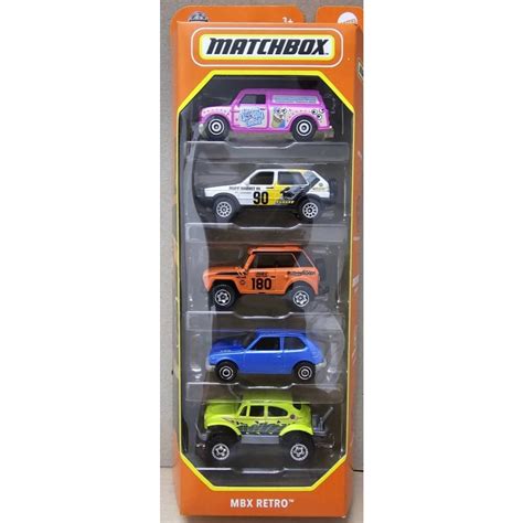 Matchbox 2024 5 Pack Mbx Retro Austin Mini Van Vw Golf Country