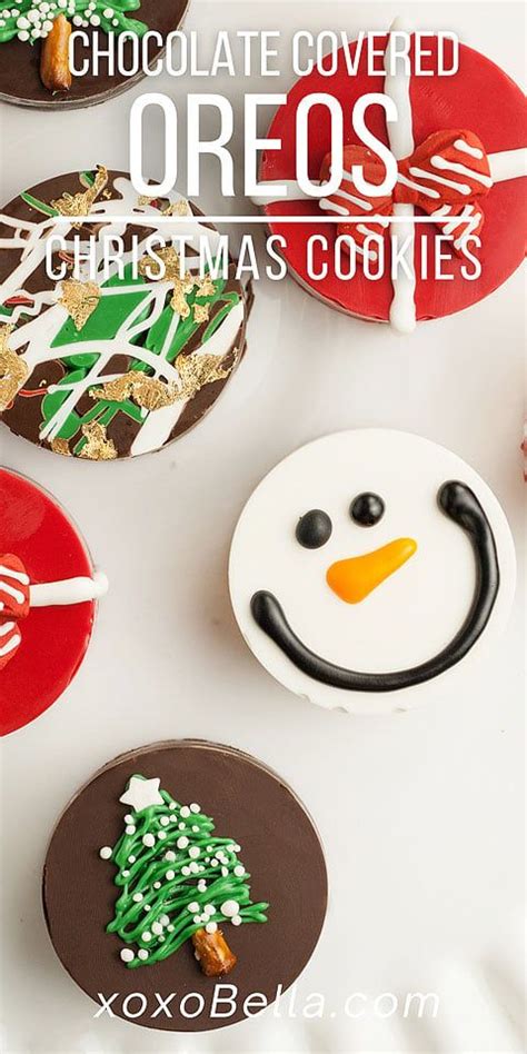 Festive Chocolate Covered Oreo Christmas Cookies Recipe Chocolate Covered Oreos Chocolate