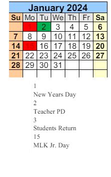 Orange Beach Elementary School - School District Instructional Calendar ...