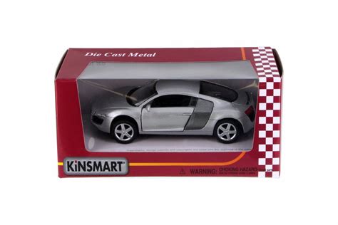 Audi R8 Silver Kinsmart 5315wsv 136 Scale Diecast Model Toy Car