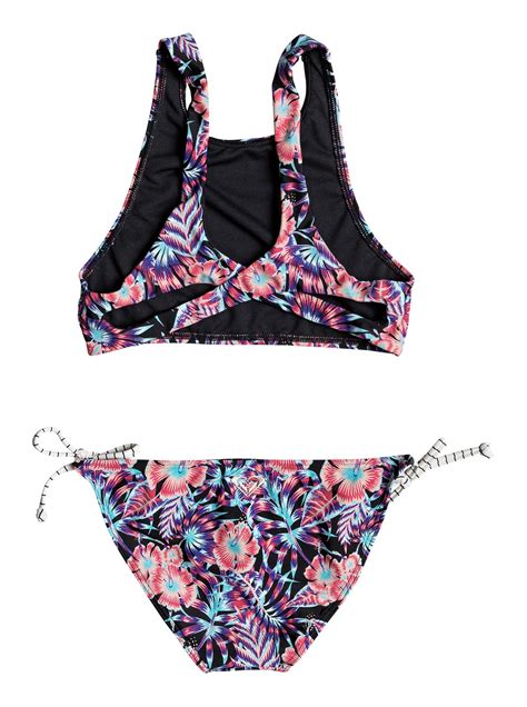 Girls 7 14 Surfing Miami Crop Top Bikini Set ERGX203164 Roxy