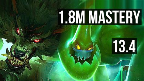 WARWICK Vs ZAC TOP Rank 1 Warwick 1 8M Mastery 900 Games 13 6