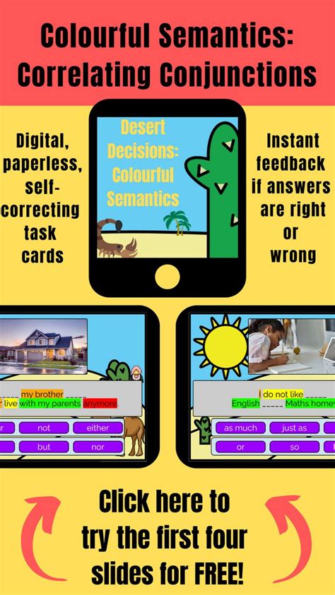 Desert Decisions Colourful Semantics Correlating Conjunctions Boom