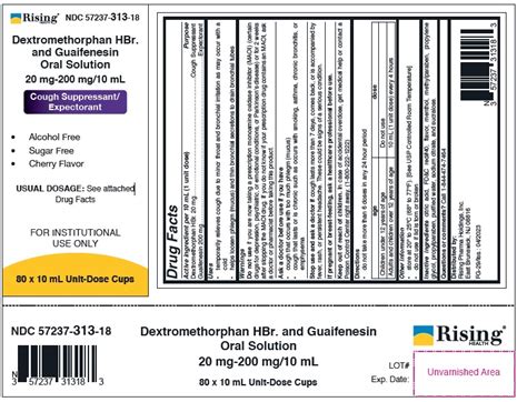 Dailymed Dextromethorphan Hbr And Guaifenesin Solution