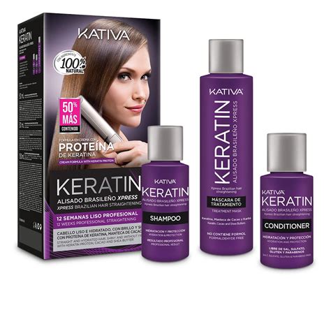 Keratin Brazilian Hair Straightening Set Kativa Smooth Perfumes Club