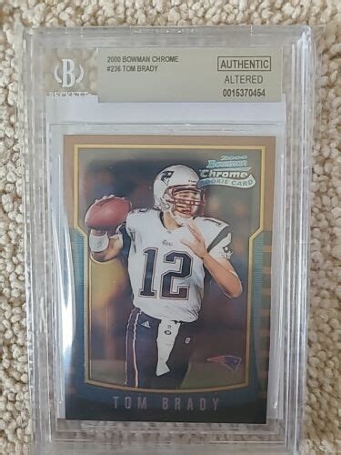 Bowman Chrome Tom Brady Bgs Rookie Card Goat Mvp Ebay