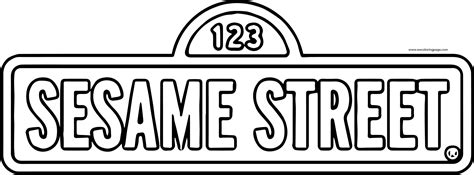 Big Logo Sesamestreet Sesame Street Coloring Page