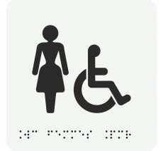 Pictogramme Toilettes Femmes Handicap S Plaque Braille Et Relief