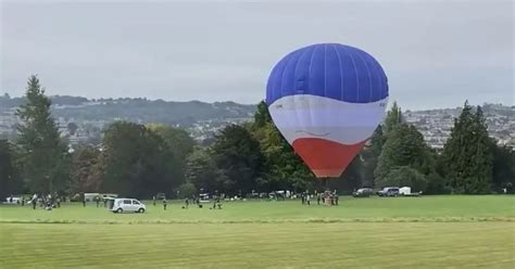 Mcdonald And Dodds Filming With Hot Air Balloon At Royal Crescent At Bath Captured On Video