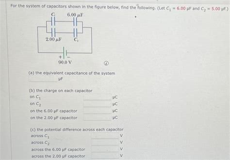 Solved The System Of Capacitors Shown In The Figure Belo