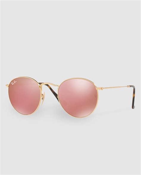 Gafas De Sol De Mujer Round Rb N Redondas Doradas Ray Ban El