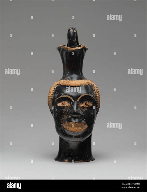 Pitcher Oinochoe In The Form Of A Black African Male Head Attributed