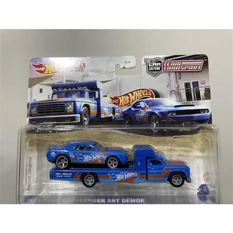 風火輪 hot wheels 運輸車 道奇 18 dodge challenger srt demon 30 精裝 膠胎 蝦皮購物
