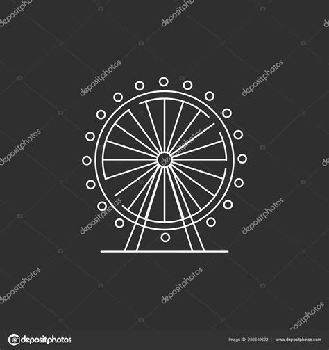 Ferris wheel silhouette. Stock Vector by ©Antikwar 256640622