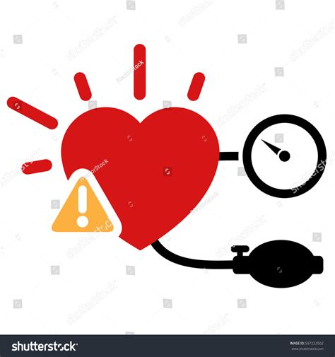 High Blood Pressure Icon Stock Vector Royalty Free