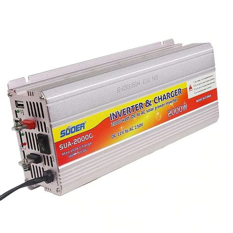 Original Suoer 2000w Inverter With Inbuilt Charger 20a Sua 2000c Modified Sine Wave Solar Power