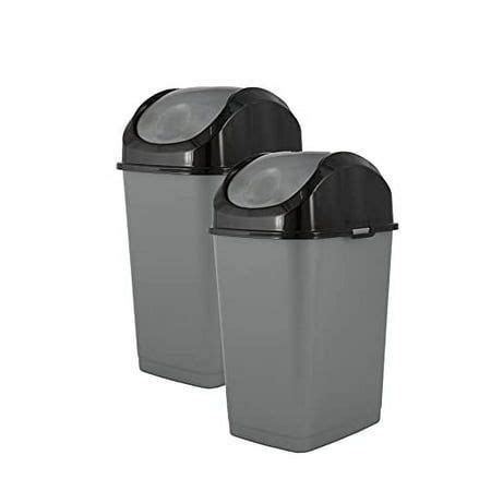 New Superio Small 2 5 Gallon Plastic Trash Can With Swing Top Lid