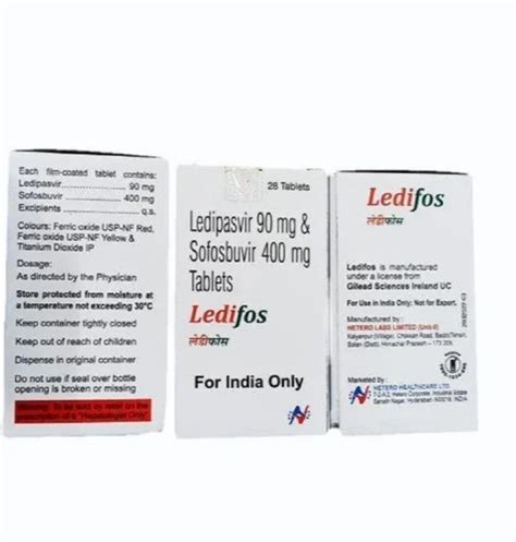 Ledipasvir 90 Mg Sofosbuvir 400 Mg Tablets At Rs 2299 Bottle