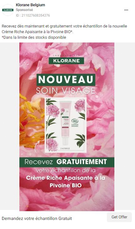 Obtenez un échantillon GRATUIT de la crème Riche Apaisante à la Pivoine