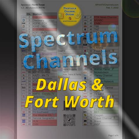 Printable one page spectrum gold tv guide - chartdolf