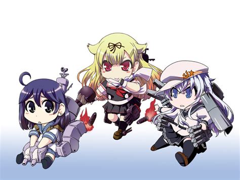 Safebooru 3girls Ahoge Blonde Hair Blue Eyes Blue Hair Chibi