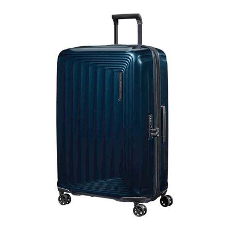 Samsonite Mala Trolley Grande 75cm 4R Spinner Exp NUON Azul Metálico