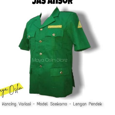 Jual Harga Terbaik Jas Ansor Model Soekarno Atribut Lengkap Shopee