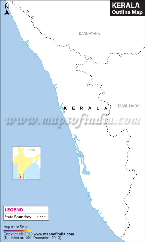 Kerala Map Outline Kerala Free Map Free Blank Map Free Outline Map ...