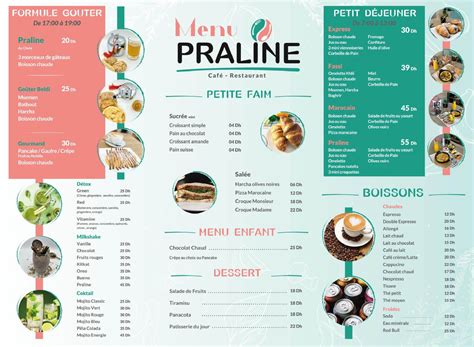 MENU Praline Casablanca 2024 Les meilleurs Restaurants à Casablanca